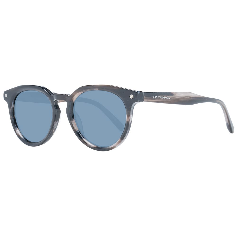 Scotch & Soda Panto Non-Polarized Dark-Tint Acetate Sunglasses - Black