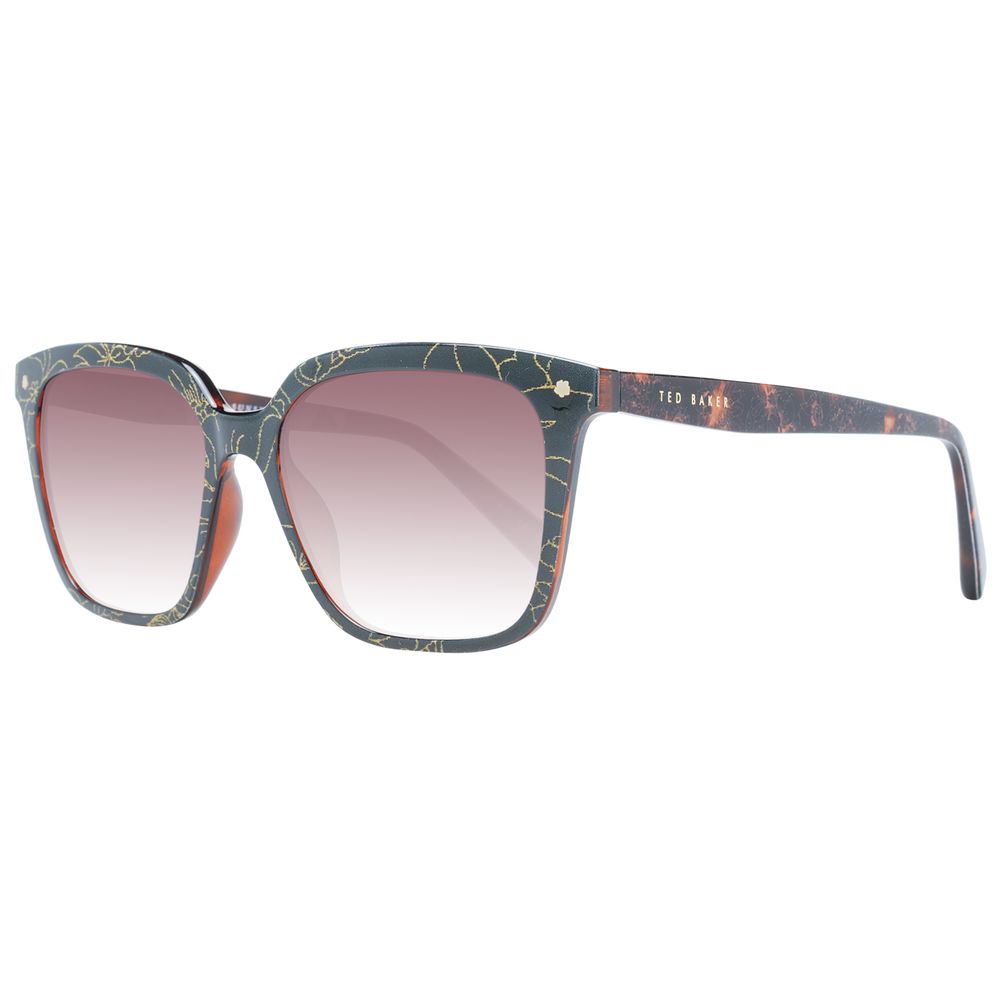 This Sunglasses by Ted Baker for women in multicolor presents a sumptuous silhouette, showcasing a sumptuous full-rim square frame design in multicolor coloured frame and high-performance gradient category-3-dark-tint lens.
