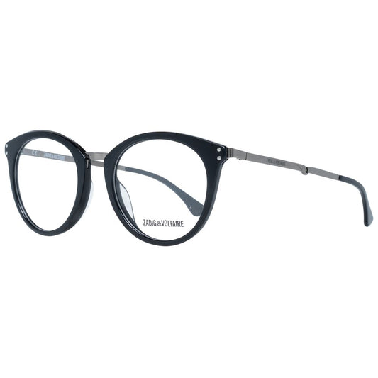 Eyeglasses Frames by Zadig & Voltaire for unisex in nylon black features a refined silhouette, showcasing a refined black coloured frame and full-frame frame design for a sophisticated, premium look.