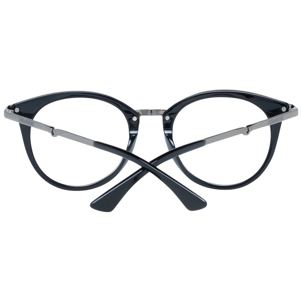 Eyeglasses Frames by Zadig & Voltaire for unisex in nylon black features an refined silhouette, showcasing a sophisticated black coloured frame and refined full-frame frame design for a refined look.