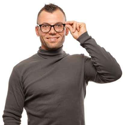 Eyeglasses Frames by BMW for men in black features an refined silhouette, showcasing a sophisticated black coloured frame and refined full-frame frame design for a refined look.