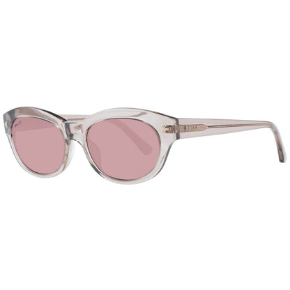 Sunglasses by Bally for women in plastic brown features a sumptuous silhouette, showcasing a sumptuous full-rim oval frame design in brown coloured frame with high-performance non-polarized category-2-medium-tint lens.