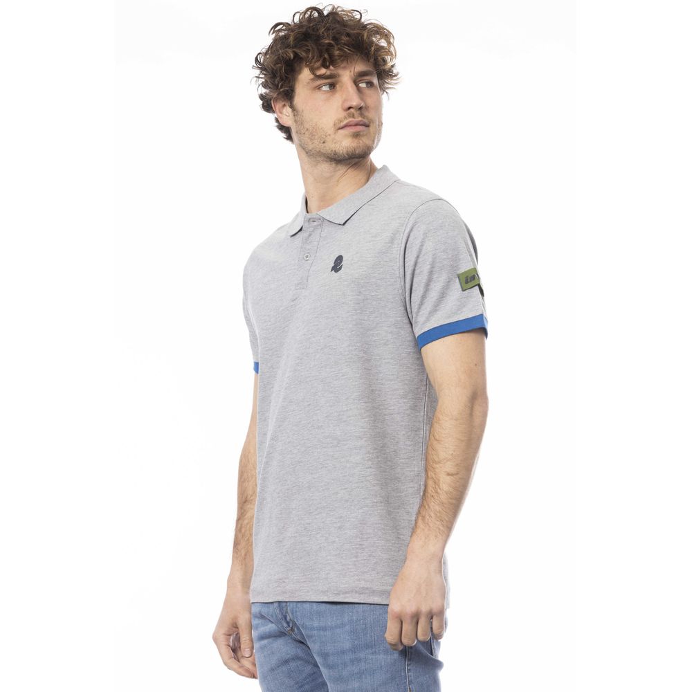 Gray Cotton Polo Shirt