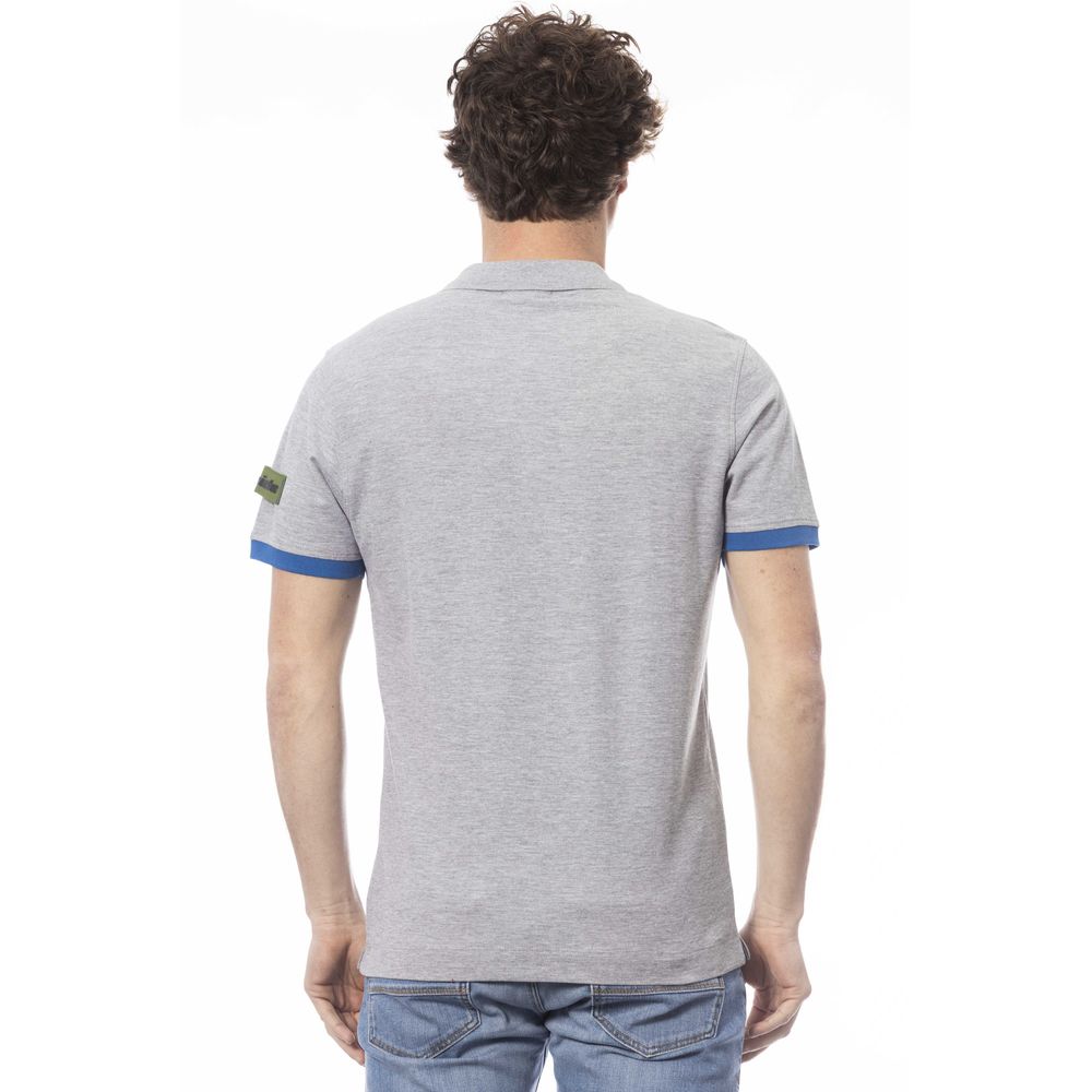 Gray Cotton Polo Shirt