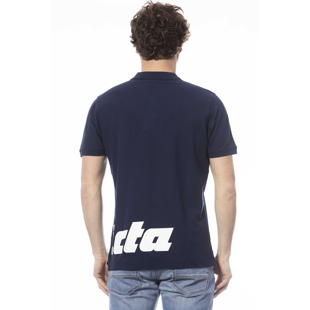 Blue Cotton Polo Shirt