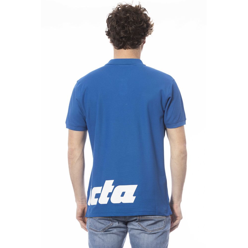 Blue Cotton Polo Shirt