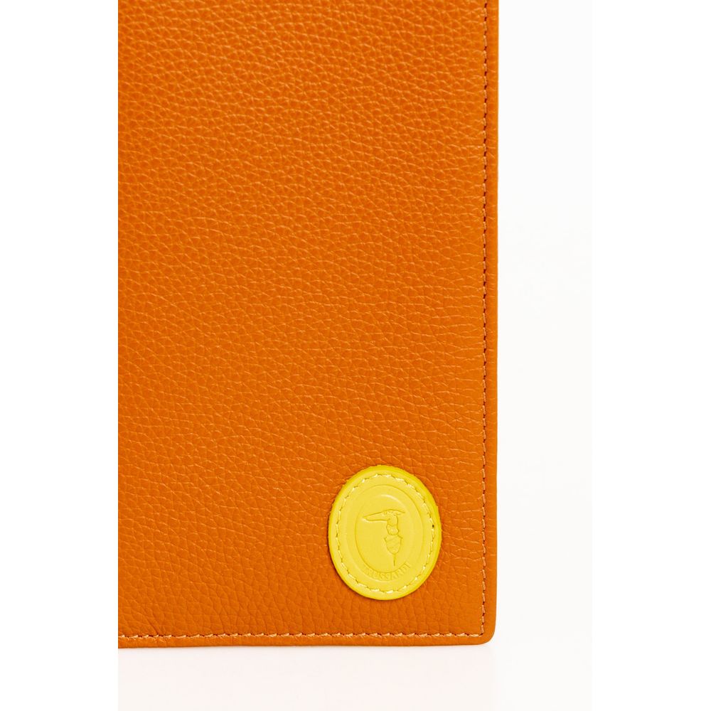 Wallet by Trussardi for men in leather brown presents a streamlined silhouette, showcasing the sophisticated design of the Leather Wallet collection with functional .