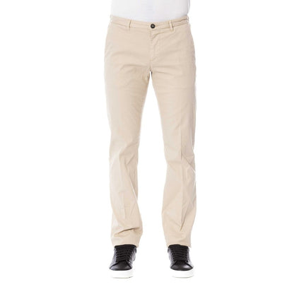 Trussardi Men's Beige Cotton Trousers