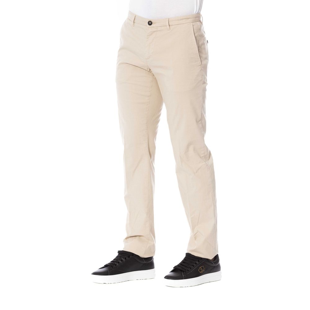 Trussardi Men's Beige Cotton Trousers