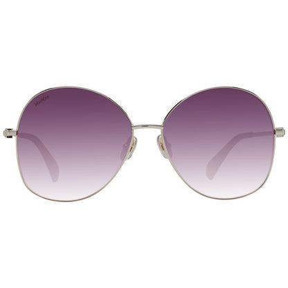 Sunglasses by Max Mara for women in metal gold features an ethereal full-rim round frame design with gold coloured frame frames and gradient category-3-dark-tint lens for a ethereal finish.