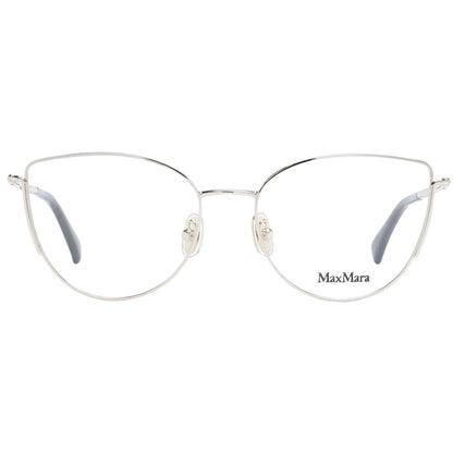 Eyeglasses Frames by Max Mara for women in plastic and gold showcases an refined full-frame frame design featuring a sophisticated gold coloured frame for an refined and refined aesthetic.
