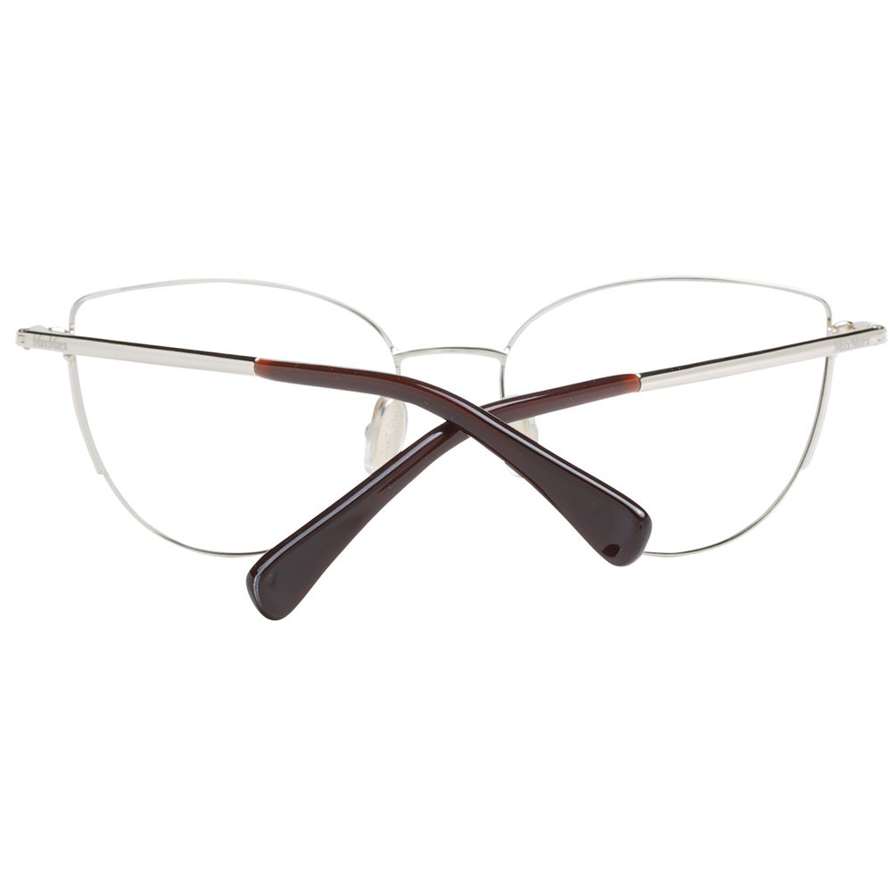 Eyeglasses Frames by Max Mara for women in and gold showcases a refined silhouette, detailed with a gold coloured frame finish and a sophisticated full-frame frame design.