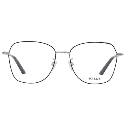 Eyeglasses Frames by Bally for women in black showcases a reflective silhouette, artfully incorporating a sophisticated black coloured frame with a distinct full-frame frame design.