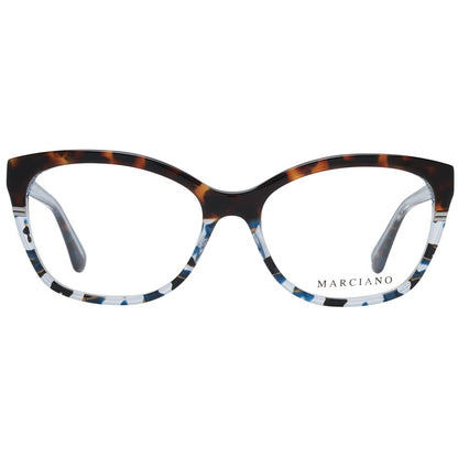 Eyeglasses Frames by Marciano by Guess for women in plastic brown showcases a refined full-frame frame design with a refined brown coloured frame finish for a refined and sophisticated look.