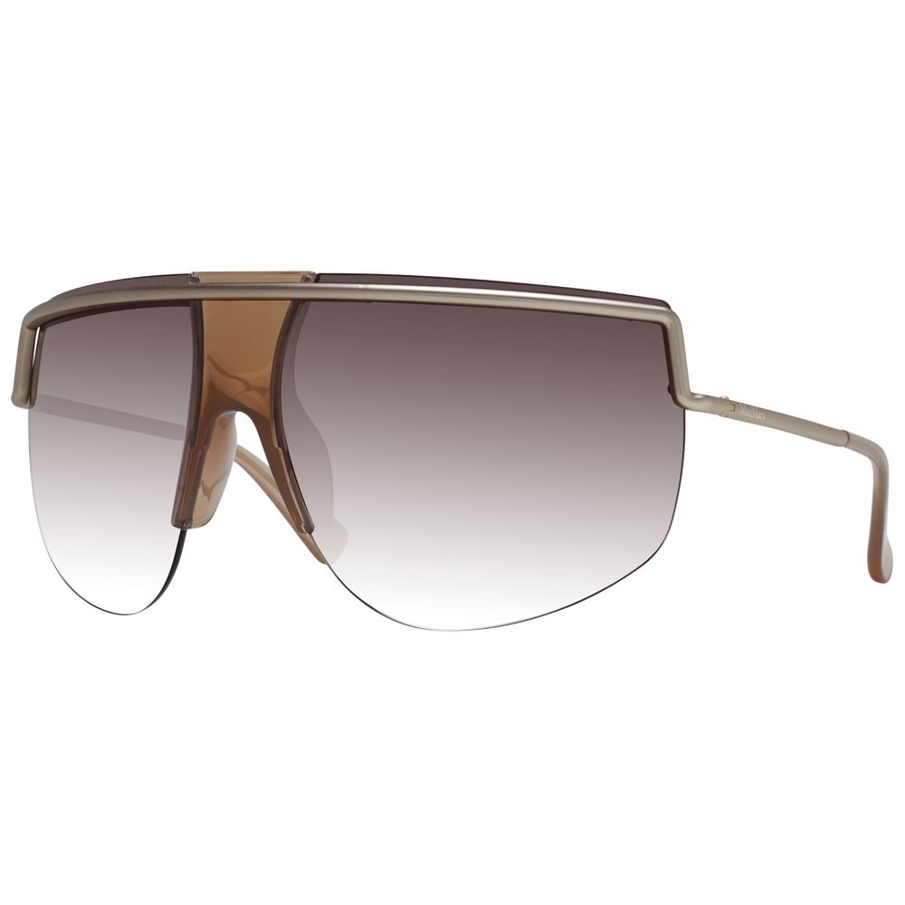 Sunglasses by Max Mara for women in and gold presents a sumptuous silhouette, featuring gold coloured frame and aviator half-rim frame design with gradient category-3-dark-tint lens for a sumptuous look.