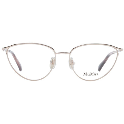 Eyeglasses Frames by Max Mara for women in metal rose-gold features a refined silhouette, showcasing a refined rose-gold coloured frame and full-frame frame design for a sophisticated, premium look.