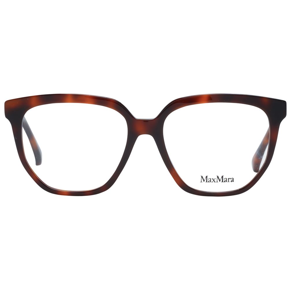 Eyeglasses Frames by Max Mara for women in plastic brown features an refined silhouette, showcasing the refined brown coloured frame and sophisticated full-frame frame design.