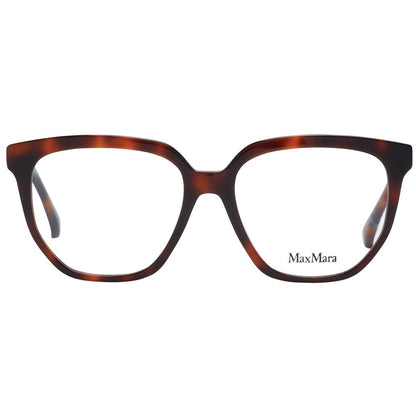 Eyeglasses Frames by Max Mara for women in plastic brown features an refined silhouette, showcasing the refined brown coloured frame and sophisticated full-frame frame design.