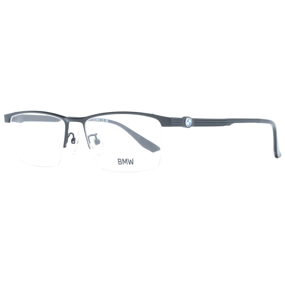 Eyeglasses Frames by BMW for men in and black showcases an refined half-frame frame design featuring a sophisticated black coloured frame for an refined and refined aesthetic.