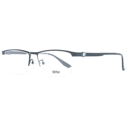 Eyeglasses Frames by BMW for men in and black showcases an refined half-frame frame design featuring a sophisticated black coloured frame for an refined and refined aesthetic.