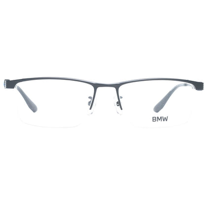 Eyeglasses Frames by BMW for men in black features an refined silhouette, showcasing a sophisticated black coloured frame and refined half-frame frame design for a refined look.