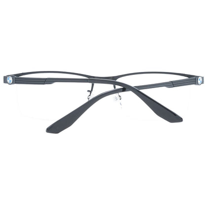 Eyeglasses Frames by BMW for men in black showcases a reflective silhouette, artfully incorporating a sophisticated black coloured frame with a distinct half-frame frame design.