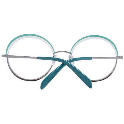 Eyeglasses Frames by Emilio Pucci for women in metal green features a refined silhouette, showcasing a refined green coloured frame and half-frame frame design for a sophisticated, premium look.