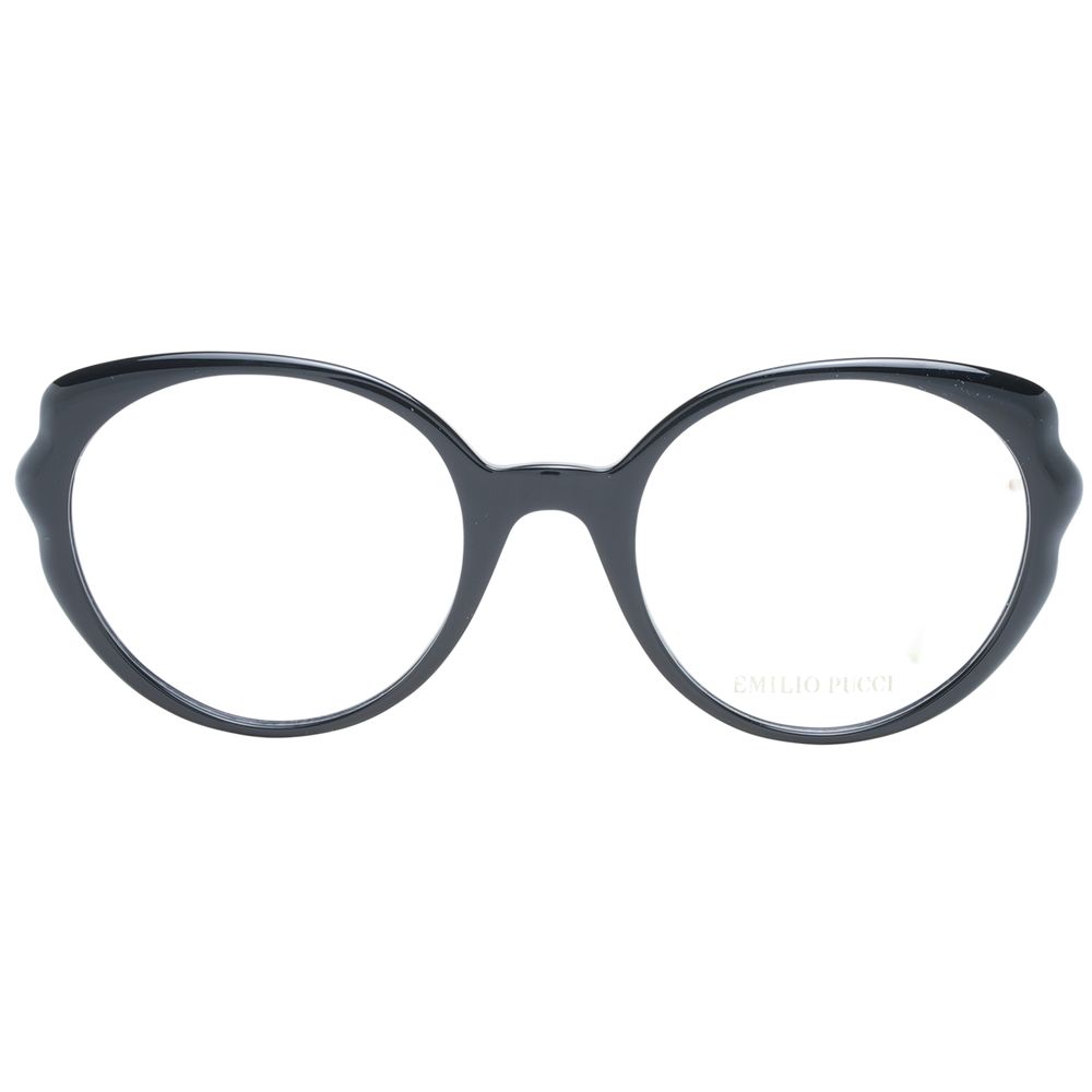 Eyeglasses Frames by Emilio Pucci for women in black features an refined silhouette, showcasing the refined black coloured frame and sophisticated full-frame frame design.
