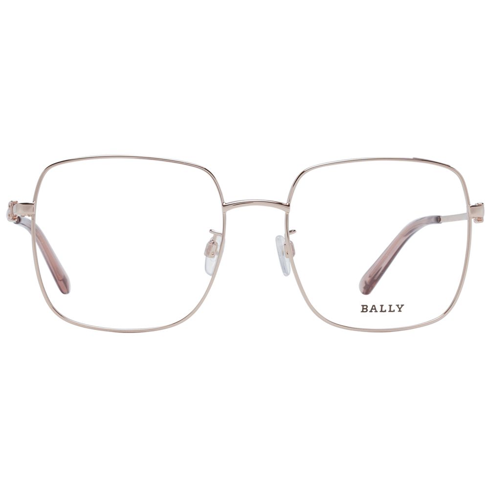 Eyeglasses Frames by Bally for women in cotton and rose-gold showcases a refined silhouette, detailed with a rose-gold coloured frame finish and a sophisticated full-frame frame design.