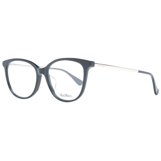 Eyeglasses Frames by Max Mara for women in plastic black features a refined silhouette, showcasing a refined black coloured frame and full-frame frame design for a sophisticated, premium look.