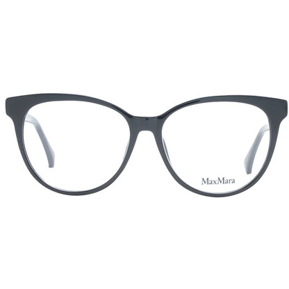 Eyeglasses Frames by Max Mara for women in plastic black features a refined silhouette, showcasing a refined black coloured frame and full-frame frame design for a sophisticated, premium look.