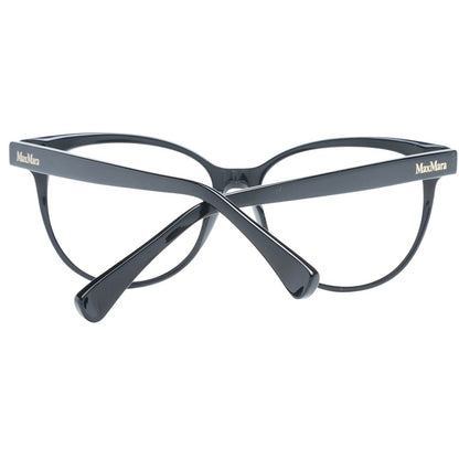 Eyeglasses Frames by Max Mara for women in plastic black showcases a refined full-frame frame design with a refined black coloured frame finish for a refined and sophisticated look.