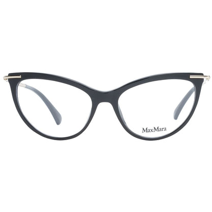Eyeglasses Frames by Max Mara for women in plastic black features a refined silhouette, showcasing a refined black coloured frame and full-frame frame design for a sophisticated, premium look.