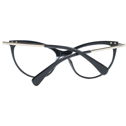 Eyeglasses Frames by Max Mara for women in plastic black features an refined silhouette, showcasing a sophisticated black coloured frame and refined full-frame frame design for a refined look.
