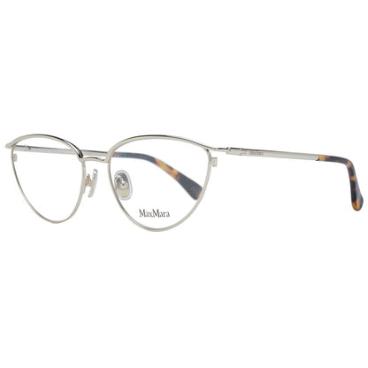 Eyeglasses Frames by Max Mara for women in cotton gold showcases a refined full-frame frame design with a refined gold coloured frame finish for a refined and sophisticated look.