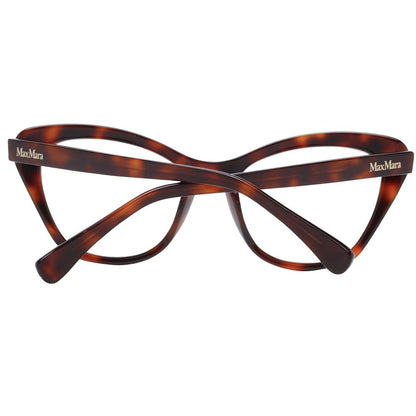 Eyeglasses Frames by Max Mara for women in plastic brown features an refined silhouette, showcasing a sophisticated brown coloured frame and refined full-frame frame design for a refined look.