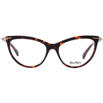 Eyeglasses Frames by Max Mara for women in plastic and brown showcases a refined silhouette, detailed with a brown coloured frame finish and a sophisticated full-frame frame design.