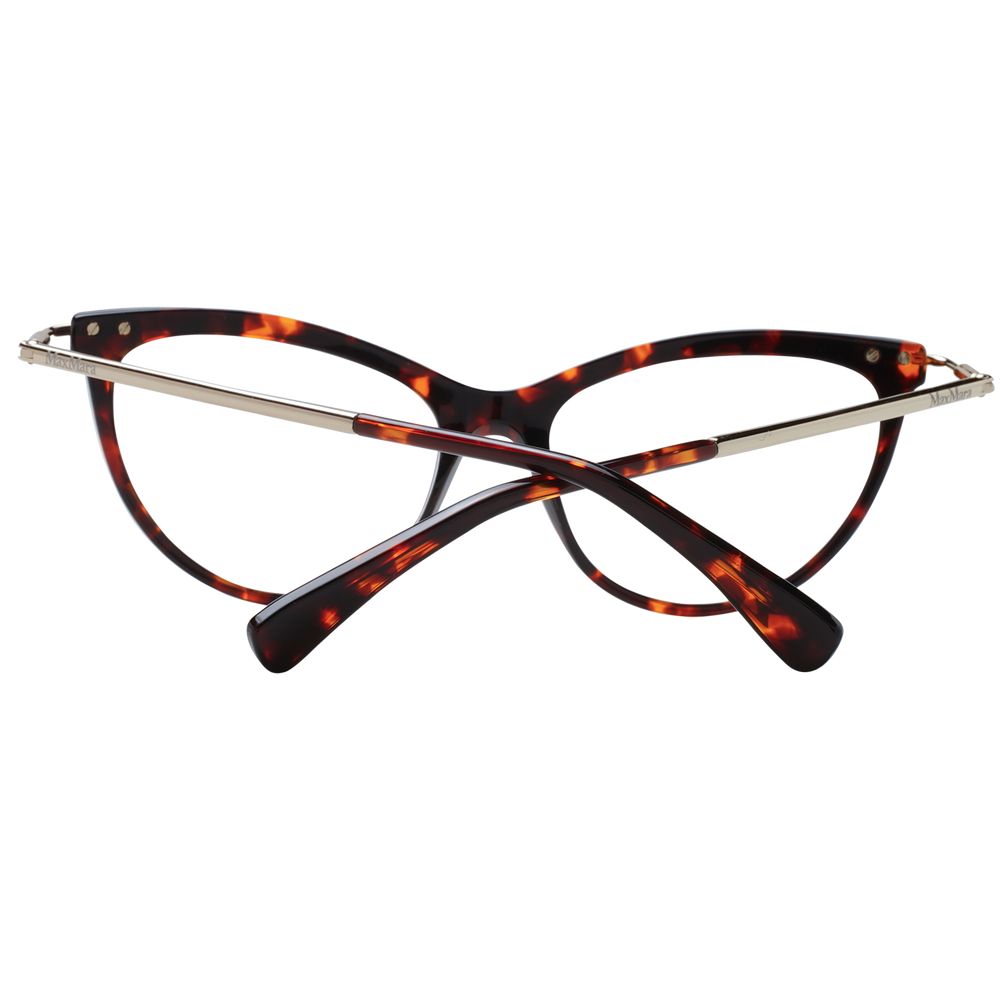Eyeglasses Frames by Max Mara for women in plastic brown showcases a refined full-frame frame design with a refined brown coloured frame finish for a refined and sophisticated look.