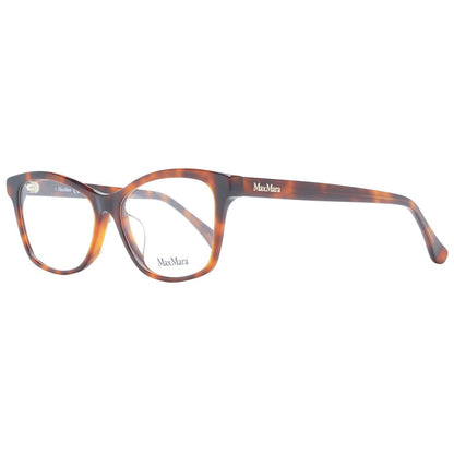 Eyeglasses Frames by Max Mara for women in plastic and brown showcases an refined full-frame frame design featuring a sophisticated brown coloured frame for an refined and refined aesthetic.