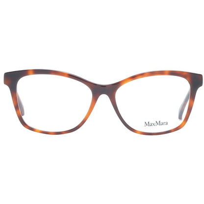 Eyeglasses Frames by Max Mara for women in plastic brown showcases a refined full-frame frame design with a refined brown coloured frame finish for a refined and sophisticated look.