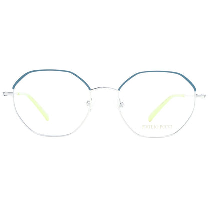Eyeglasses Frames by Emilio Pucci for women in metal and gray showcases an refined full-frame frame design featuring a sophisticated gray coloured frame for an refined and refined aesthetic.