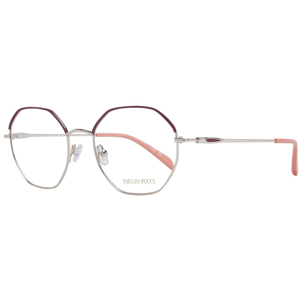 Eyeglasses Frames by Emilio Pucci for women in metal red features an refined silhouette, showcasing the refined red coloured frame and sophisticated full-frame frame design.