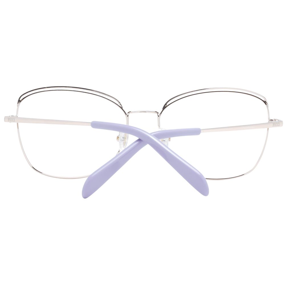 Eyeglasses Frames by Emilio Pucci for women in metal and black showcases a refined silhouette, detailed with a black coloured frame finish and a sophisticated full-frame frame design.