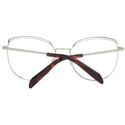 Eyeglasses Frames by Emilio Pucci for women in metal red features an refined silhouette, showcasing a sophisticated red coloured frame and refined full-frame frame design for a refined look.