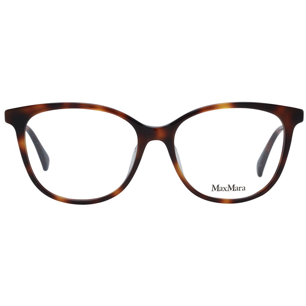 Eyeglasses Frames by Max Mara for women in plastic brown features an refined silhouette, showcasing the refined brown coloured frame and sophisticated full-frame frame design.