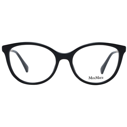 Eyeglasses Frames by Max Mara for women in plastic black features a refined silhouette, showcasing a refined black coloured frame and full-frame frame design for a sophisticated, premium look.