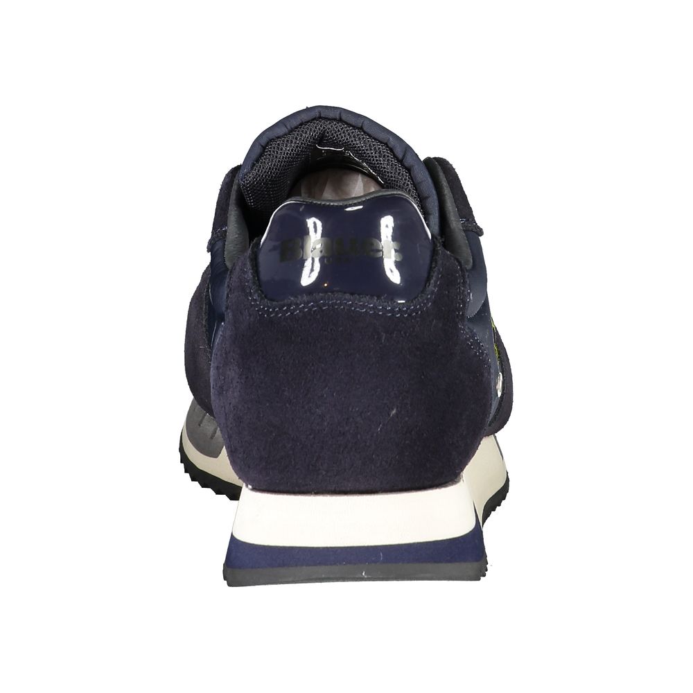 Sneakers by Blauer for men in polyester polyethylene leather blue features an sumptuous silhouette, showcasing the premium Men's Athletic Polyester Polyethylene Leather Sneakers in a sumptuous athletic style that offers a sumptuous finish for refined style.