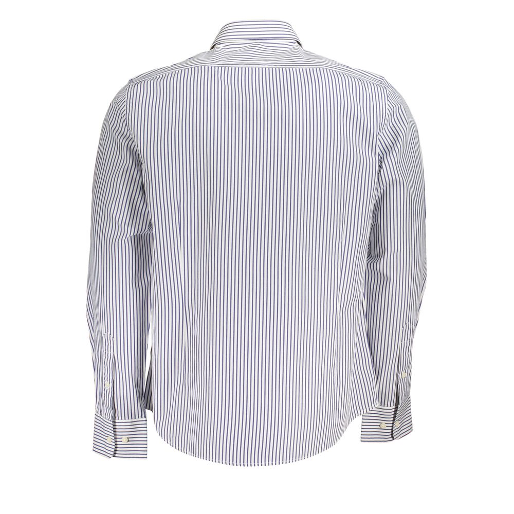 T-Shirt by La Martina for men in cotton blue, white, signature & striped features a plush silhouette, showcasing a sophisticated and for a truly plush finish.