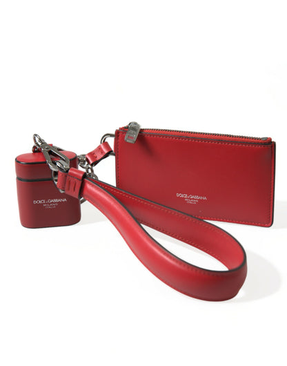 Wallet by Dolce & Gabbana for men in calf leather red showcases a refined silhouette, artfully detailed with the signature style of the Calf Leather Wallet and functional .
