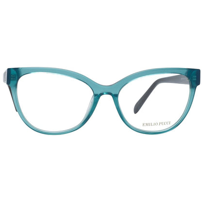 Eyeglasses Frames by Emilio Pucci for women in plastic green features a refined silhouette, showcasing a refined green coloured frame and full-frame frame design for a sophisticated, premium look.